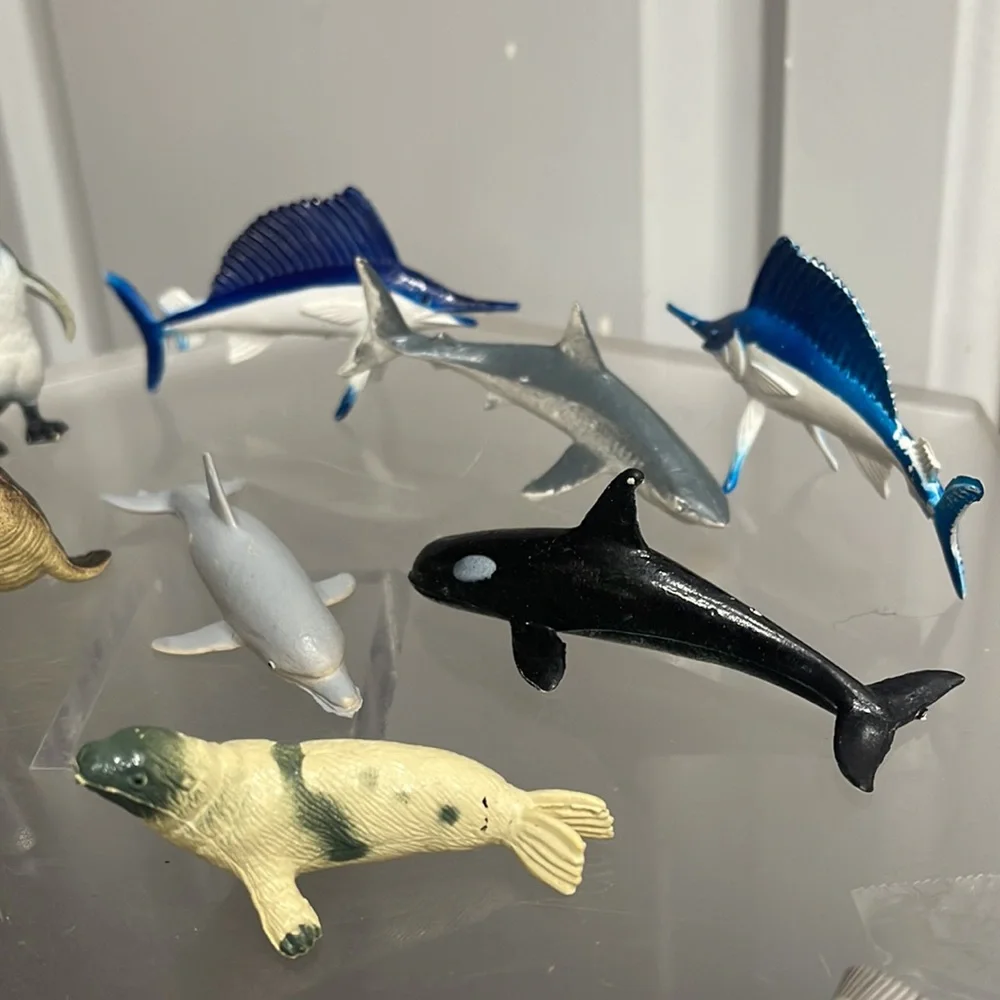 PVC Plastic Marine Animal Figurine Minis Set 10 Pc